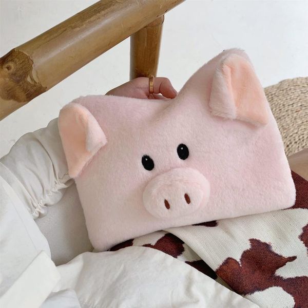 

pig makeup bags for women 2021 lovely korean style cosmetic female square clutch container bg656 & cases