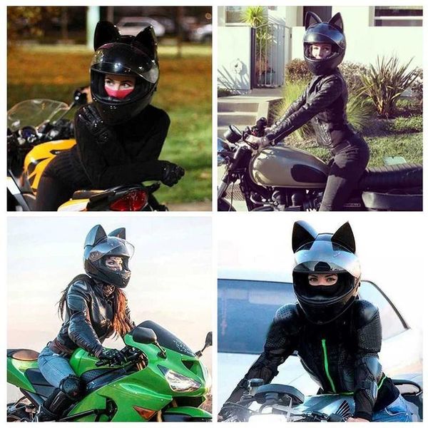 

motorcycle helmets black cat helmet full face modular motocross racing off road safety for abs material