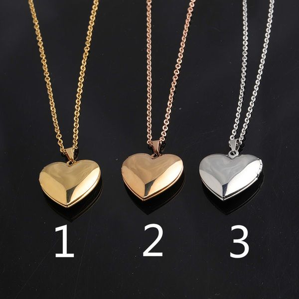 

jewelry sets l01 mirror stainless steel glossy love box necklace diy 45cm, Black