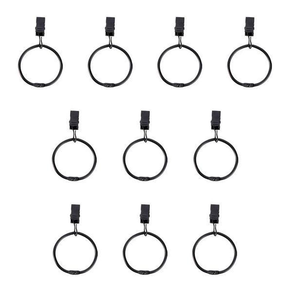 

other home decor 10pcs curtain rings with clips metal decorative rustproof curtains clamps