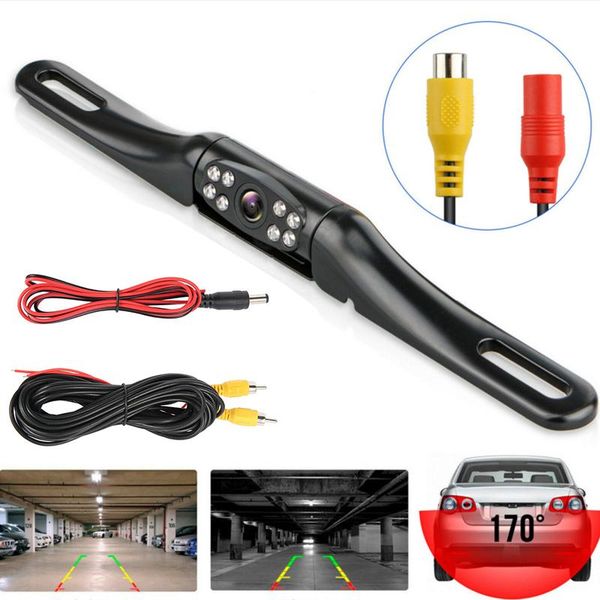 

car rear view cameras& parking sensors 170 degree 8led reverse backups camera hd night vision waterproof