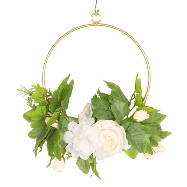 

decorative flowers & wreaths floral hoop wreath sweet potato leaf for door decors, weddings, parties, and home decorations