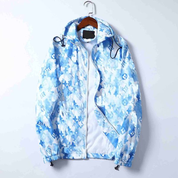 

21ss luxury brand jackets for mens clothing fashion thin windbreaker letter print patchwork 6 color zip streetwear outwear, Black;brown