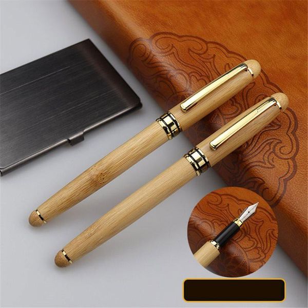 

fountain pens 1 set nature bamboo plain ballpoint pen natural materials gel office holiday writing gift