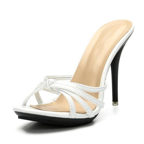 

summer openwork woven stiletto sandals slippers comfortable one with ladies outdoor casual slides shoes, Black