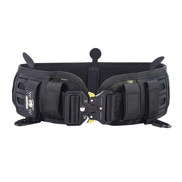 

waist support 1 pc upgrade adjustable outdoor cs hunting paintball military tactical belt men molle, Black;gray