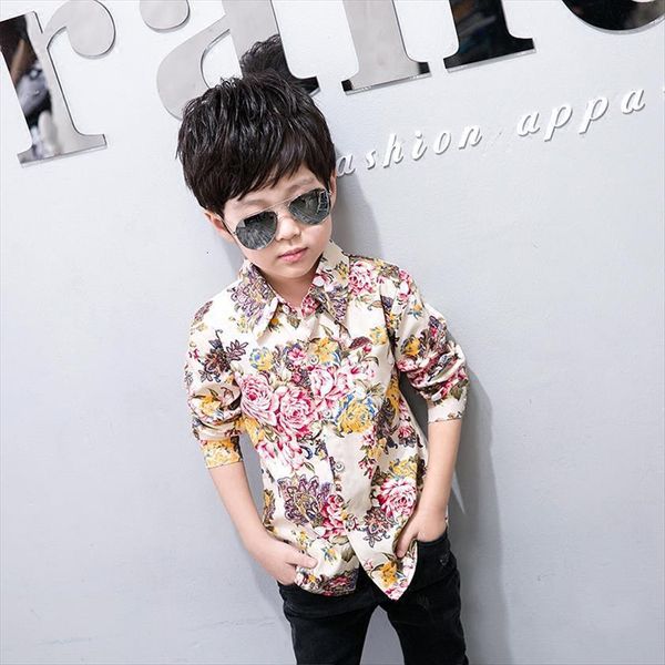 

kids boy clothing spring blouses long sleeve cotton blouse fashion floral pattern shirt baby clothes valentine day, White;black