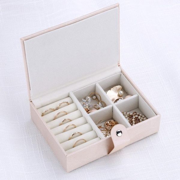

women travel makeup organizer exquisite necklace rings earrings bracelet packaging display box fashion jewelry case accessories storage boxe