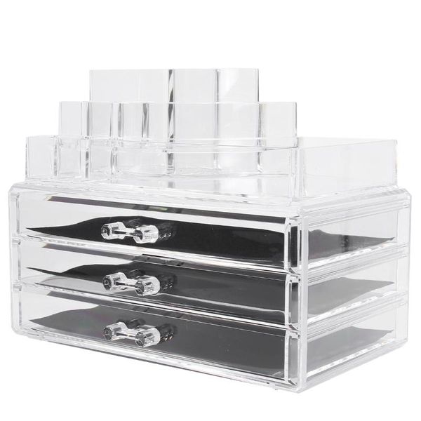 

storage boxes & bins multilayer cosmetics holder drawer type deskorganizer makeup container white