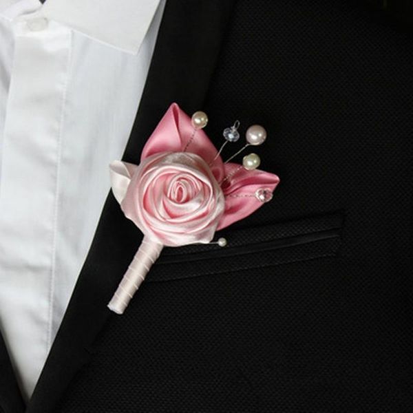 

wedding groom boutonniere pearl lapel pin handmade accessory decorative flowers & wreaths