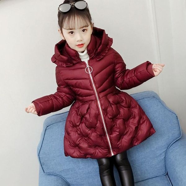 

coat kids winter jacket for girls outerwear coats clothing fashion 2021 children solid hooded warm parkas baby big girl clothes, Blue;gray