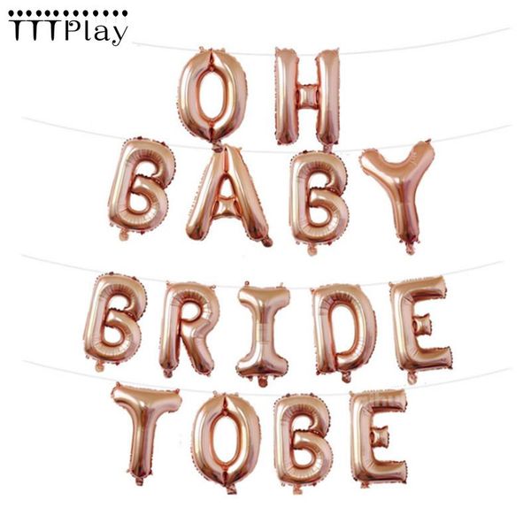 

16inch rose gold bride to be letter foil balloons baby shower hen party decorations wedding bachelorette supplies decoration