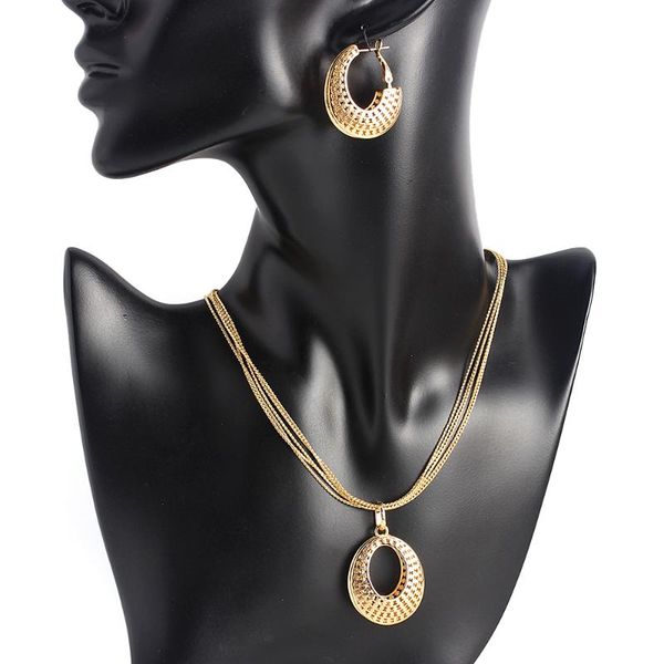 

earrings & necklace factory direct sale golden color woman sets, Silver
