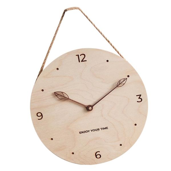 

wall clocks 1pc creative clock decoration nordic style wood household hanging