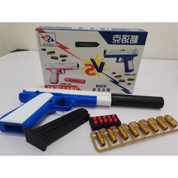 

4565new pistol soft children's shooting glock shell throwing bullet toy gun