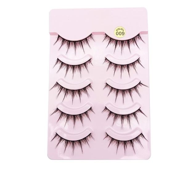 

false eyelashes five pairs of 009 natural fiber long curl manufacturers wholesale