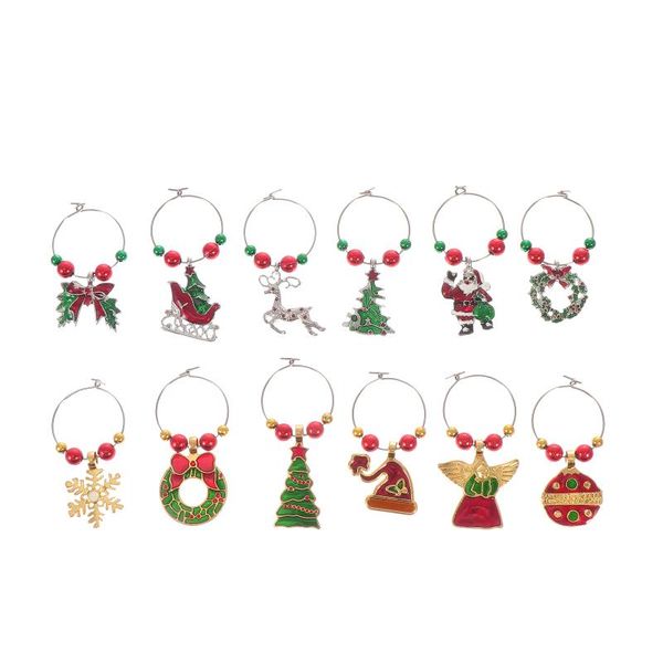 

christmas decorations 12pcs shape charms exquisite markers (assorted color)