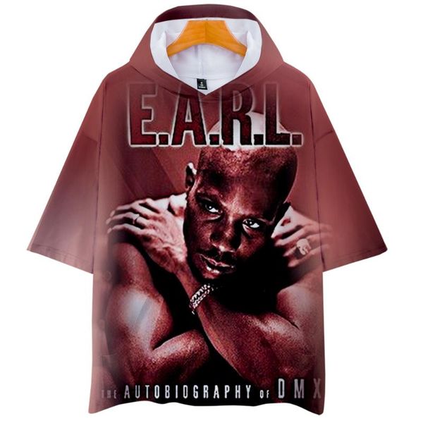 

men's hoodies & sweatshirts 2021 r.i.p rapper dmx 3d print hoodie shirts men/women short sleeve hooded sweatshirt pullover female hara, Black