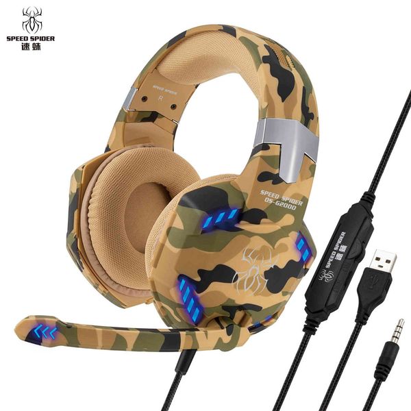 

headset camouflage ps4 single line luminous internet bar game
