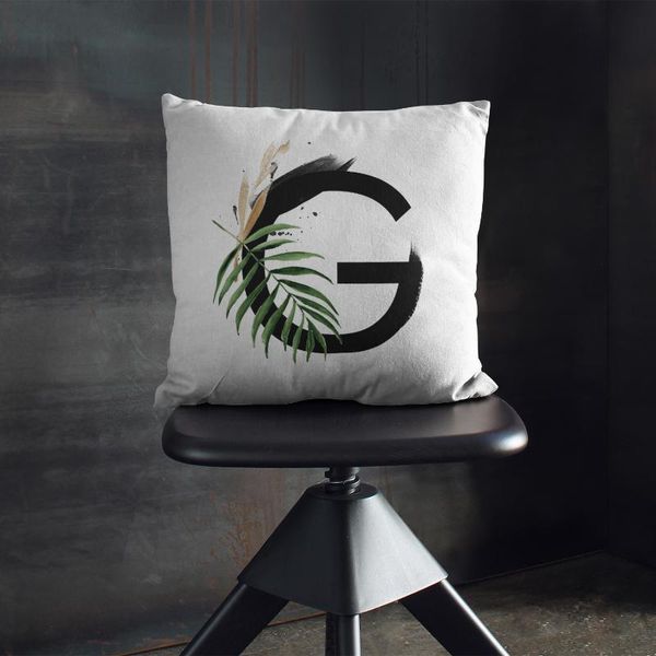 

to the special head letter design gift printed pillow
