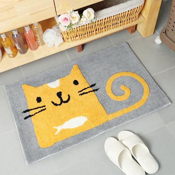 

carpets bedroom bathroom door mat cartoon kitchen carpet flocking mats doormat anti-slip floor outdoor entrance living room rugs