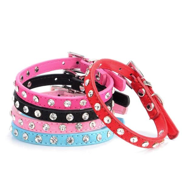 

cat collars & leads cats necklace white rhinestones decorative flocking small specially for kitten pet products halsband
