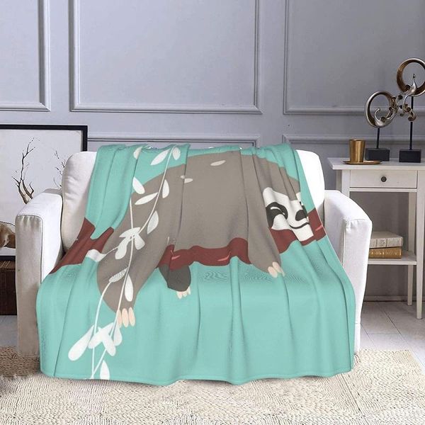 

blankets stylish just a girl who loves sloths blanket polyester fiber super soft warm sofa air conditioning