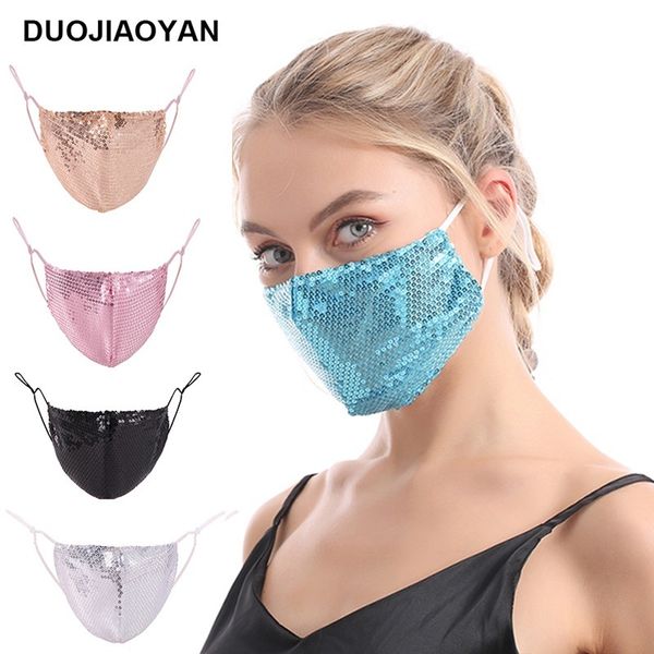 

selling new fashion color thin sequin ice silk cotton mask rope adjustable