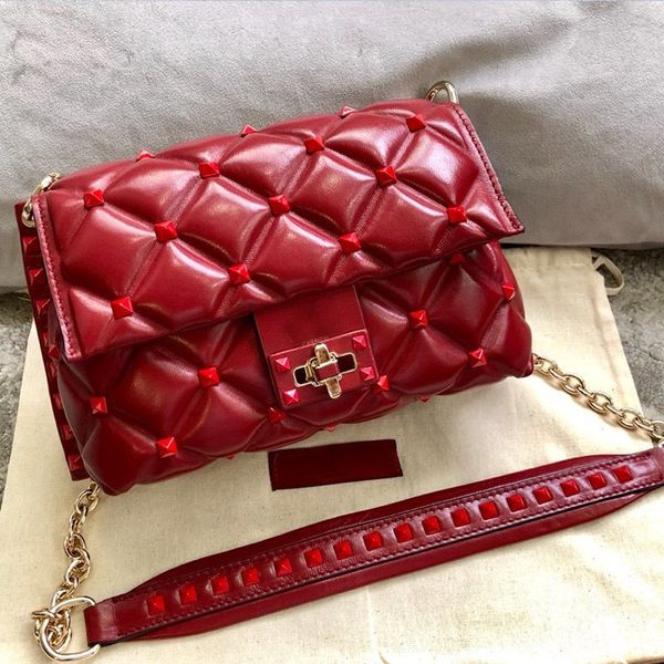 

large size crossbody bags v letter chain shoulder bag sheepskin leather women handbag purse golden rivet rotary buckle flap bag