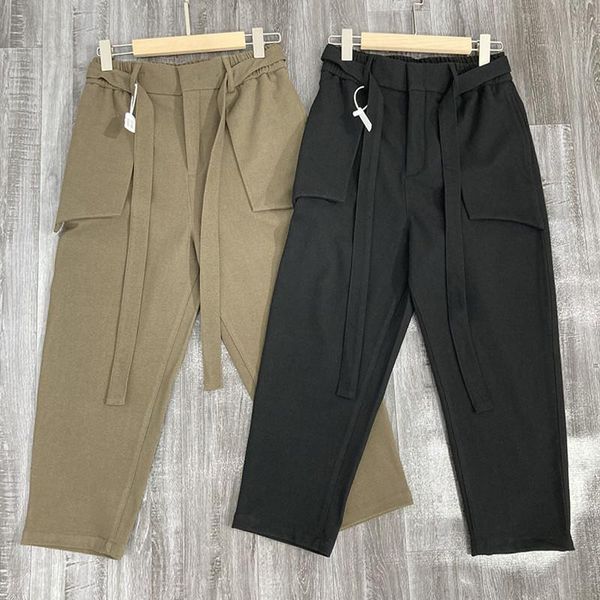 

men's pants arnodefrance trousers men 1:1 joggers drawstring wool adf streamer high street sweatpants women overalls, Black