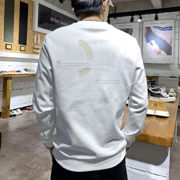 

2021simple 2021 spring new white sweater for men, Black