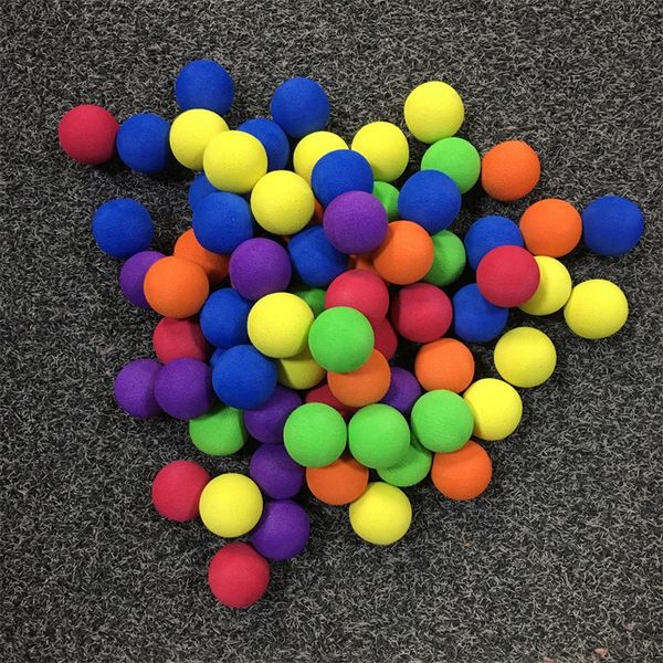 

10pcs/lot eva foam golf balls soft sponge balls for outdoor golf swing practice balls for golf/tennis training solid 7 colors 973 z2