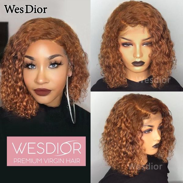 

lace wigs blonde 27 brown curly human hair glueless wig baby preplucked short bob deep t part red 150, Black;brown