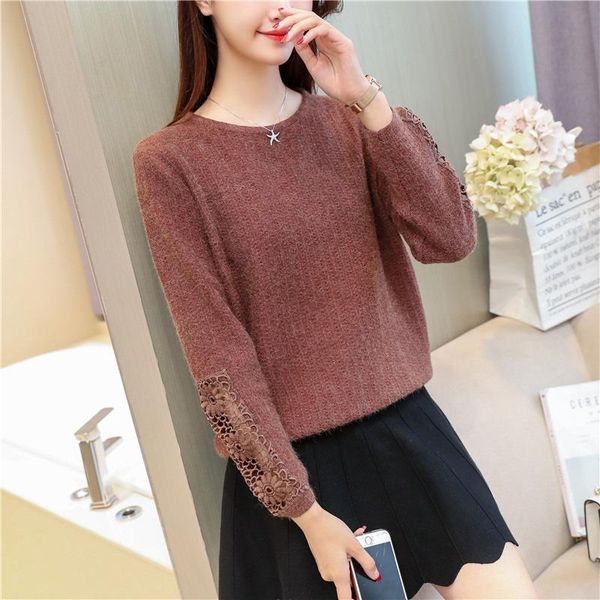 

women's sweaters autumn knitted sweater female korean version 2021 spring dress, fashion jacket, short hollow hollowed coat, White;black