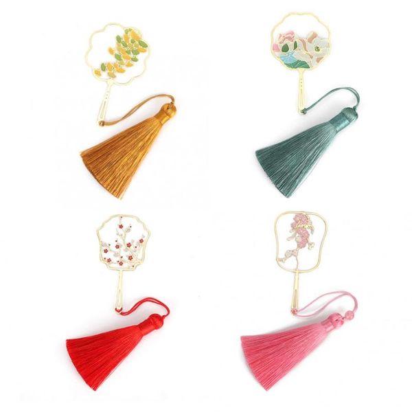 

bookmark collection classic tassels fan hollow brass students office reading book