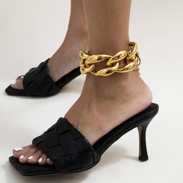 

anklets punk metal gold silver color boho link chain for women ankle bracelet beach accessories foot jewelry pulseras mujer, Red;blue