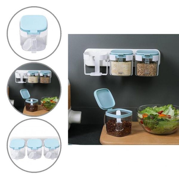 

storage bottles & jars seasoning jar wide application not easy deformed moistureproof delicate spice holder tank 1 set