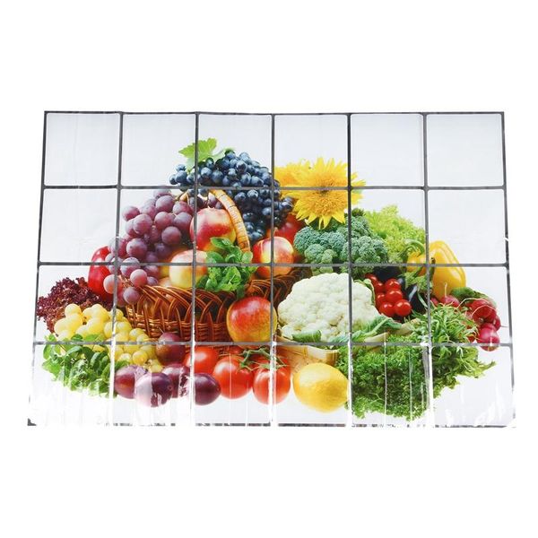 

wall stickers 60x90cm wallpaper kitchen decor anti oil self adhesive tile paper sticker patterns:fruits