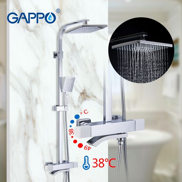 

gappo thermostatic shower sets bathroom shower faucet and cold mixer brass faucet bathtub shower system waterfall