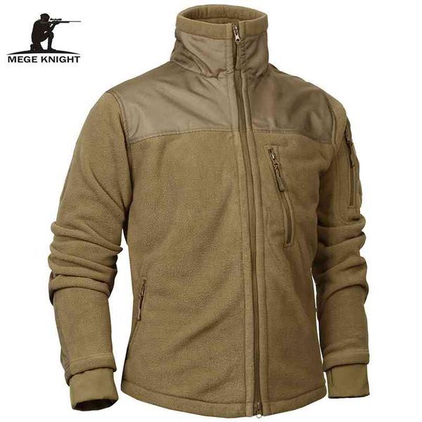 Mege Marca Abbigliamento Tattico Pile militare Autunno Inverno Giacca da uomo Army Polar Caldo Cappotto Maschile Outwear jaquetas masculino 210818