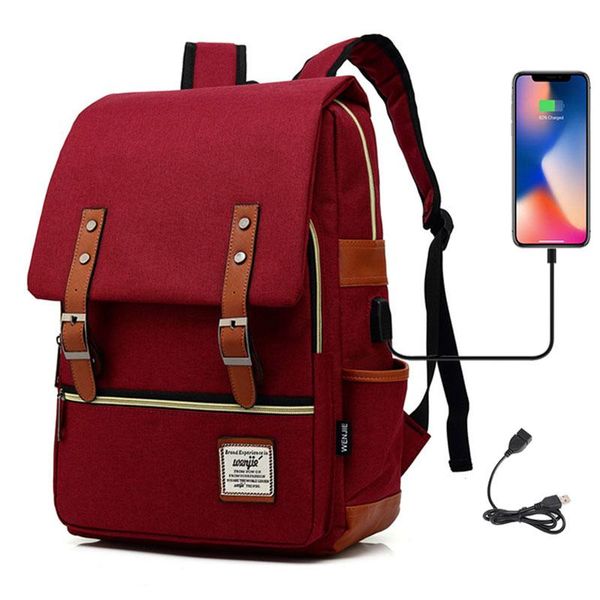 

backpack fashion usb lappacks boys girls kids bookbag teenagers female women bagpack men travel bag