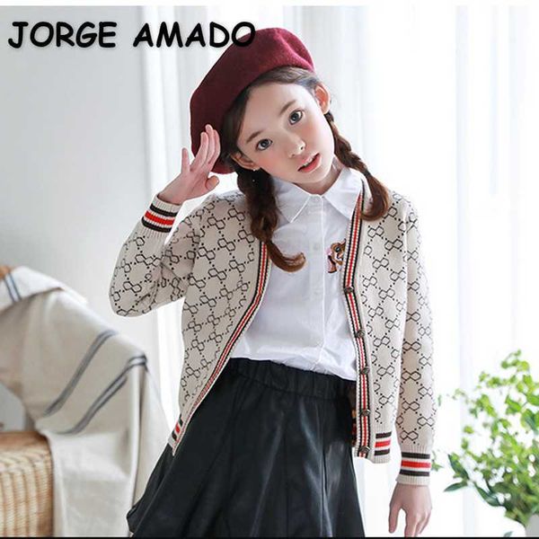 

spring family matching sets sweater jacket retro style wool coat mother daughter outfits e129 210610, Blue