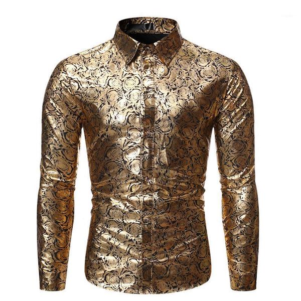 

men's casual shirts fashion rose floral print shirt men camisa masculina 2021 brand slim fit long sleeve mens dress party wedding, White;black