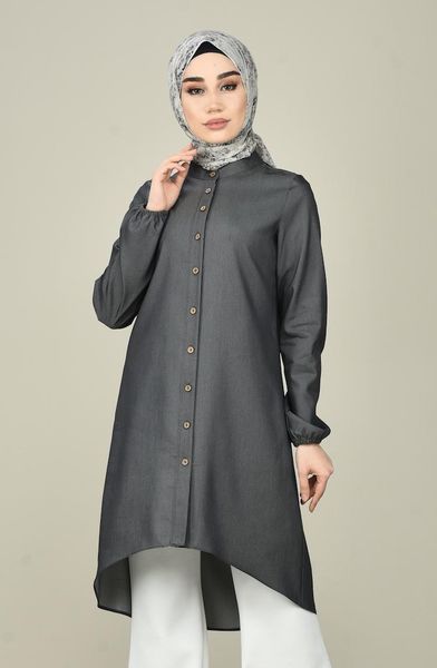 

women's blouses & shirts minahill gray tunic 8140-01, White