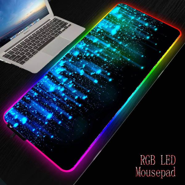 

mouse pads & wrist rests mrg blue lines led light mousepad rgb keyboard cover desk-mat colorful surface pad waterproof multi-size computer
