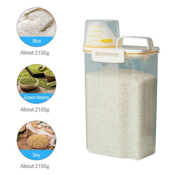 

storage bottles & jars household washing powder box portable large plastic with measuring cup rice bottle laundry