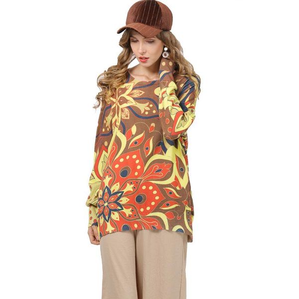 

women's sweaters 2021 autumn printed sleeve round neck pullover sweater printing fashion long cardigan for women, White;black