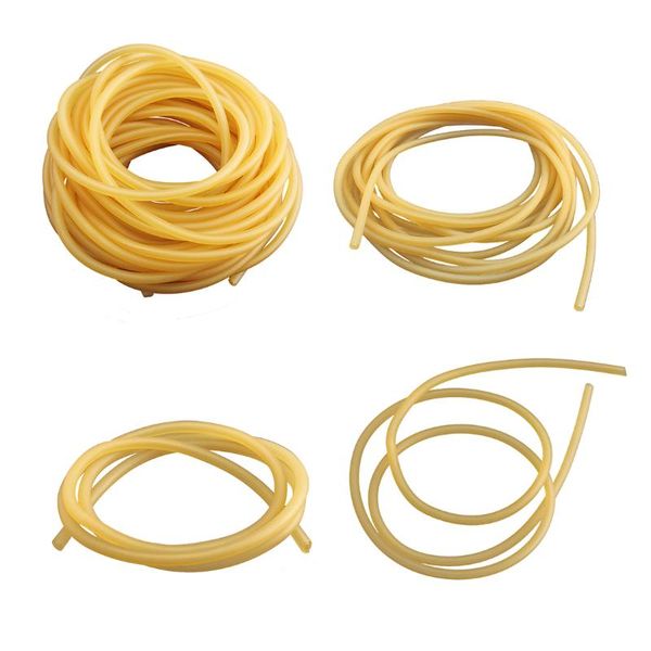 

natural latex rubber band tube elastic 2x5mm yellow resistance bands