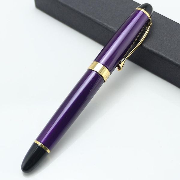 

medium nib ink cartridge steel purple fountain pen for office supplies school pens