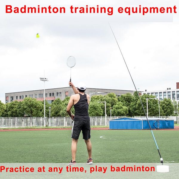 

portable badminton trainer practice robot professional stretch training tool self-study shuttlecock rebound sets